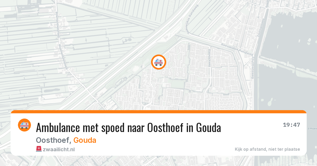 Ambulance met spoed naar Oosthoef in Gouda — 21 jun 2026