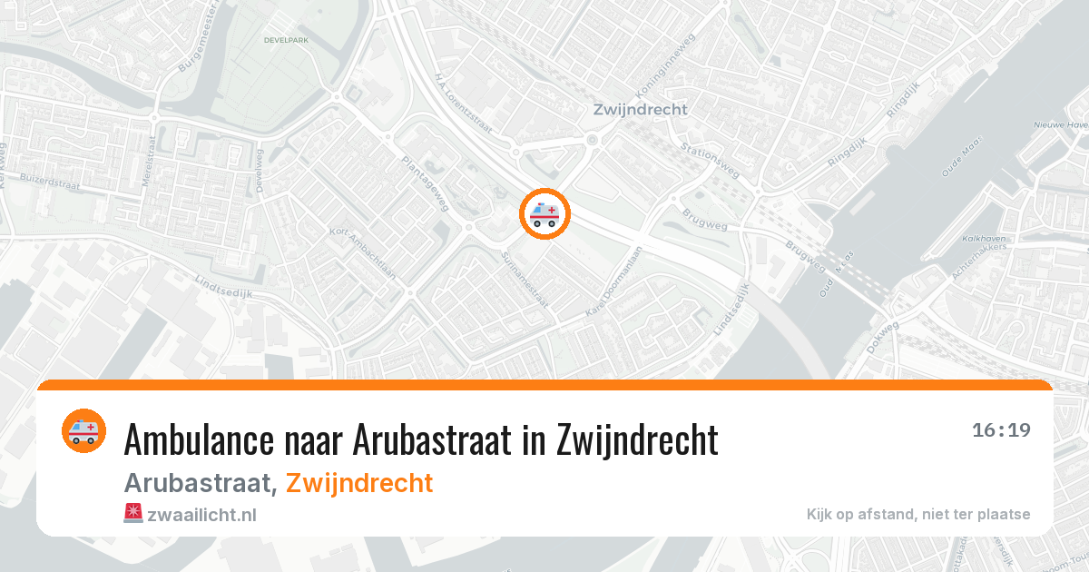 Ambulance naar Arubastraat in Zwijndrecht — 1 aug 2026