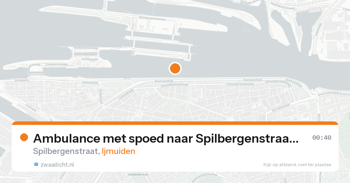 Ambulance met spoed naar Spilbergenstraat in Ijmuiden — 16 mei 2026