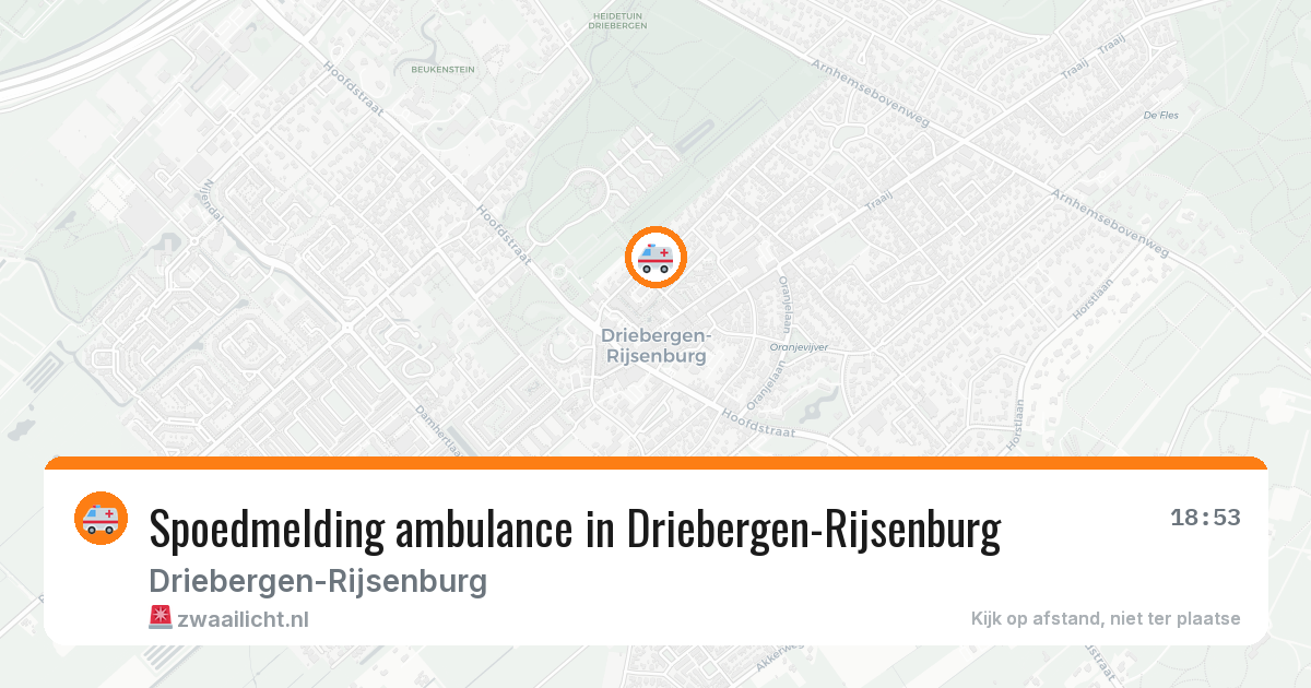 Spoedmelding ambulance in Driebergen-Rijsenburg — 28 mrt 2026
