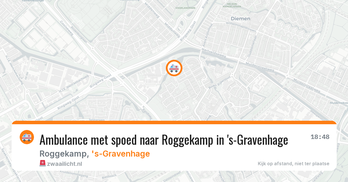 Ambulance met spoed naar Roggekamp in 's-Gravenhage — 25 mrt 2026