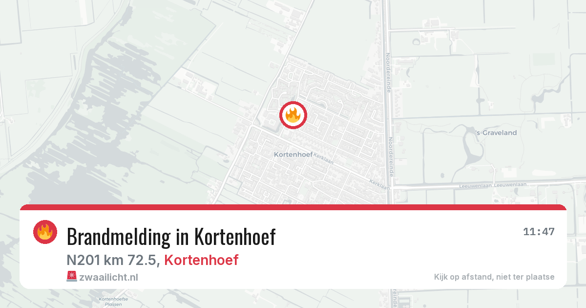 Brandmelding in Kortenhoef — 4 aug 2026