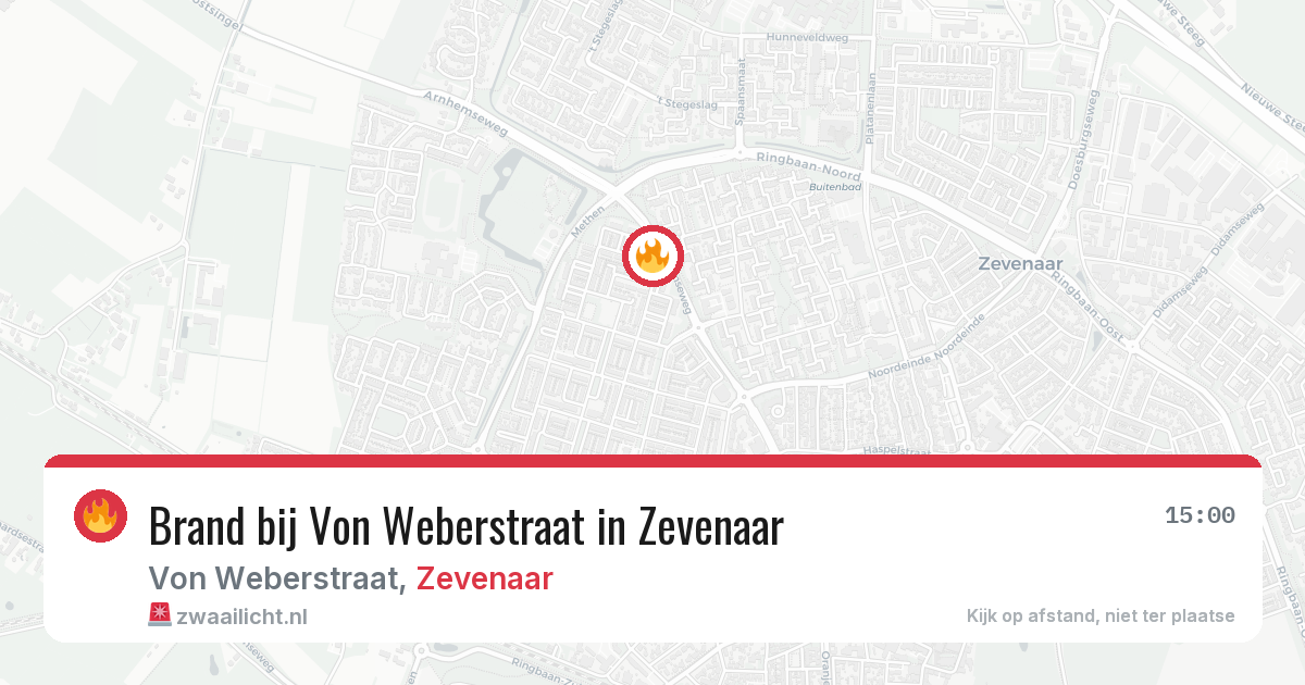 Brand bij Von Weberstraat in Zevenaar — 2 apr 2026
