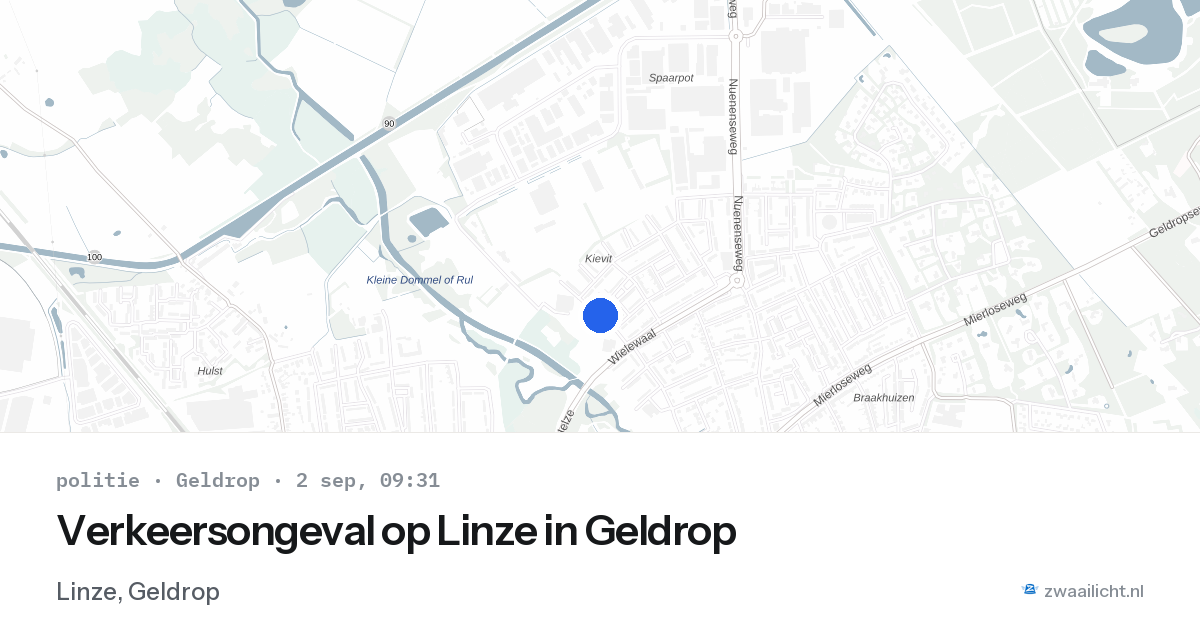 Verkeersongeval op Linze in Geldrop — 2 sep 2026