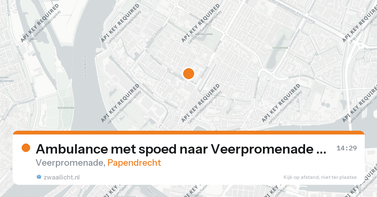 Ambulance met spoed naar Veerpromenade in Papendrecht — 26 aug 2026