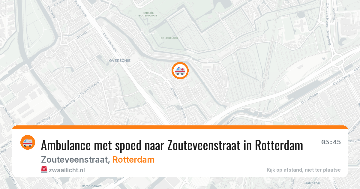 Ambulance met spoed naar Zouteveenstraat in Rotterdam — 8 apr 2026