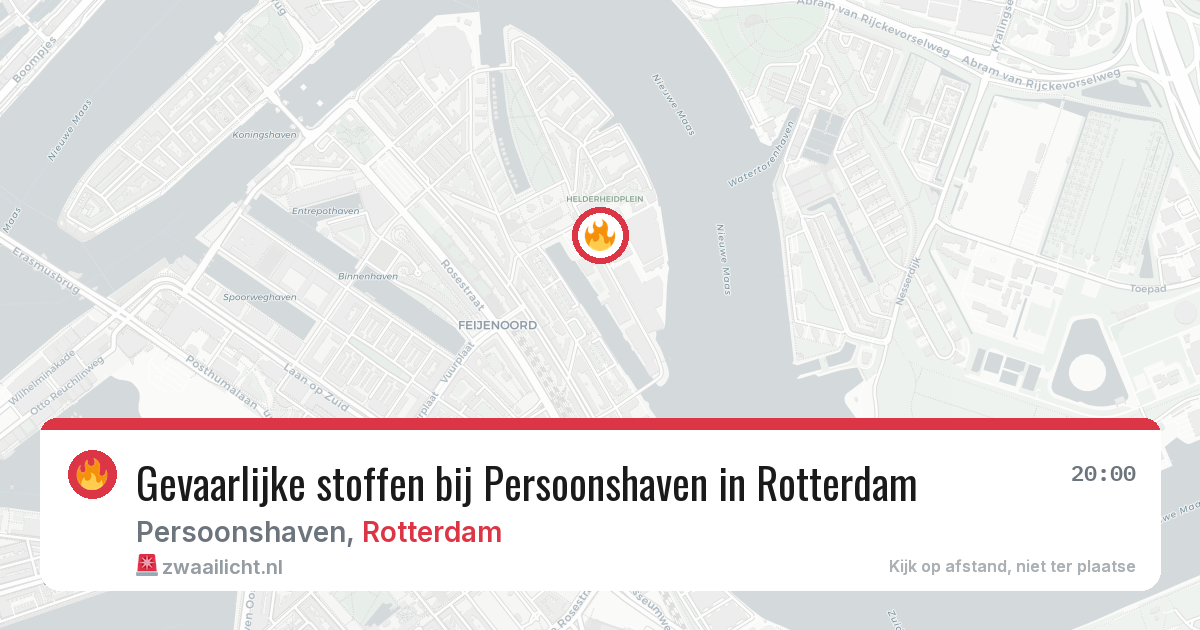 Gevaarlijke stoffen bij Persoonshaven in Rotterdam — 16 jun 2026