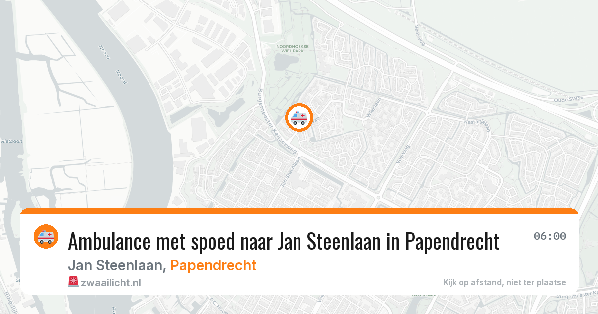 Ambulance met spoed naar Jan Steenlaan in Papendrecht — 23 jul 2026