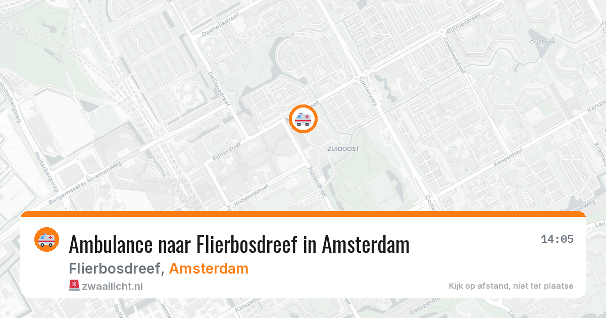 Ambulance naar Flierbosdreef in Amsterdam — 19 mrt 2026