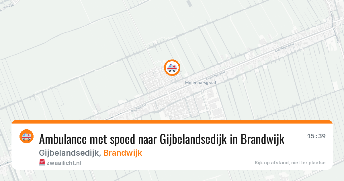 Ambulance met spoed naar Gijbelandsedijk in Brandwijk — 2 mei 2026