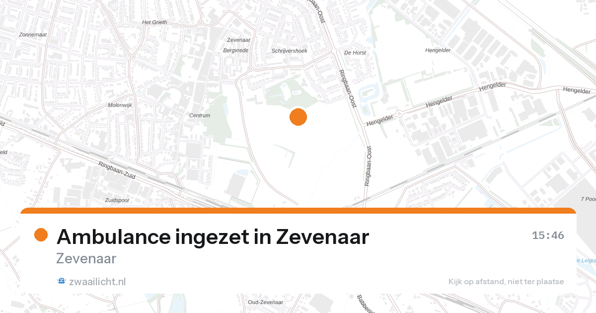 Ambulance ingezet in Zevenaar — 26 aug 2026