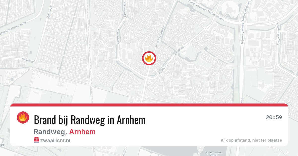 Brand bij Randweg in Arnhem — 29 jun 2026