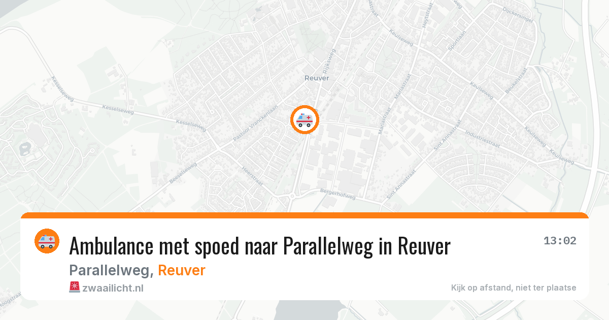 Ambulance met spoed naar Parallelweg in Reuver — 28 apr 2026