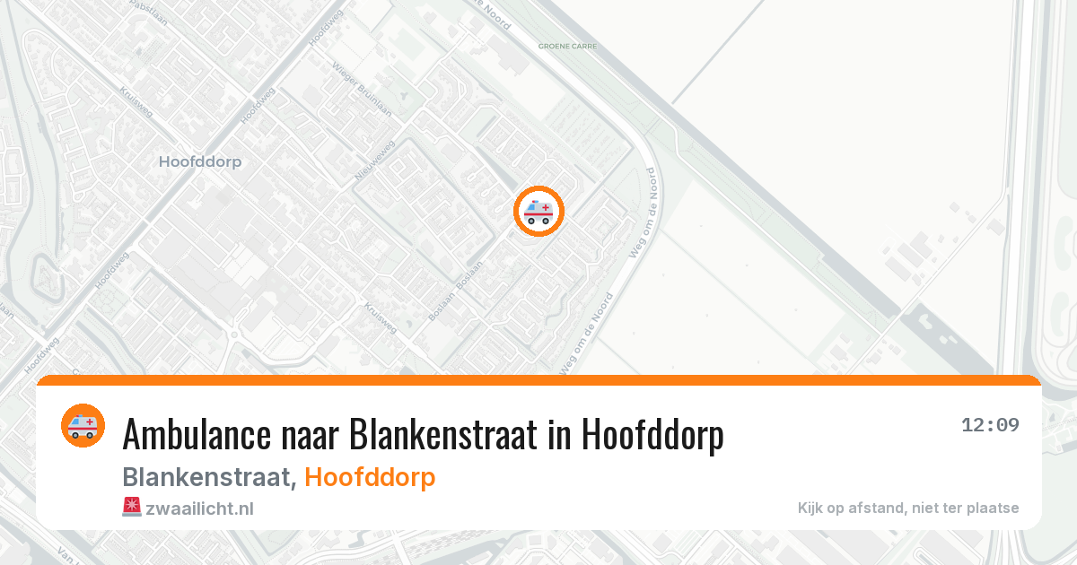 Ambulance naar Blankenstraat in Hoofddorp — 17 jun 2026