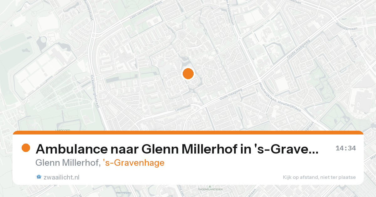 Ambulance naar Glenn Millerhof in 's-Gravenhage — 4 mei 2026