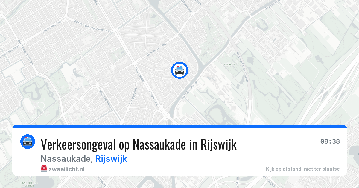 Verkeersongeval op Nassaukade in Rijswijk — 2 aug 2026