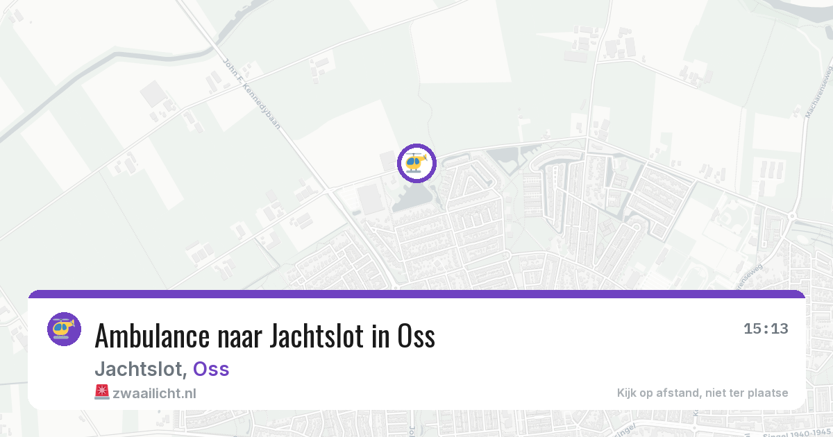 Ambulance naar Jachtslot in Oss — 18 jul 2026