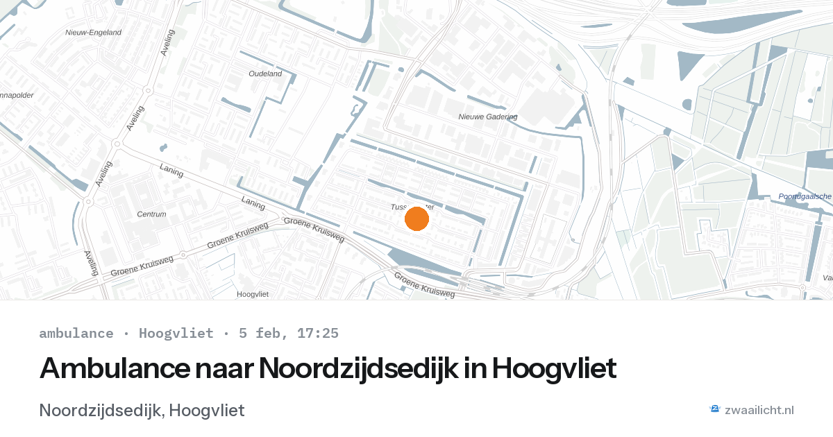 Ambulance naar Noordzijdsedijk in Hoogvliet — 5 feb 2026