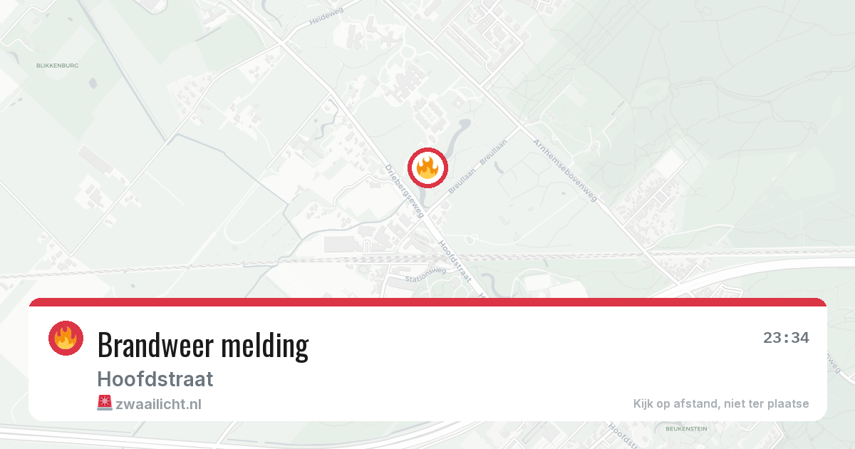 Brandweer melding — 10 apr 2026