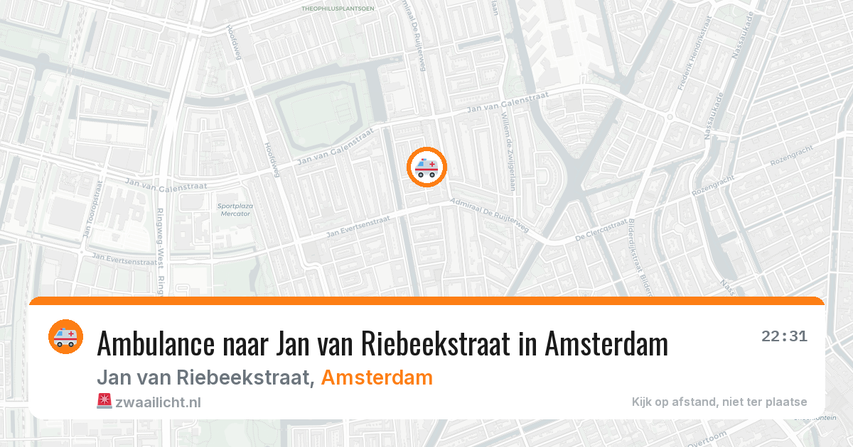 Ambulance naar Jan van Riebeekstraat in Amsterdam — 13 aug 2026
