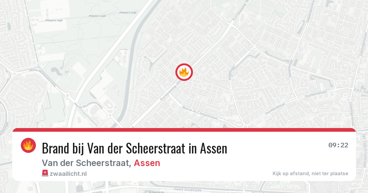 Brand bij Van der Scheerstraat in Assen — 10 mei 2026