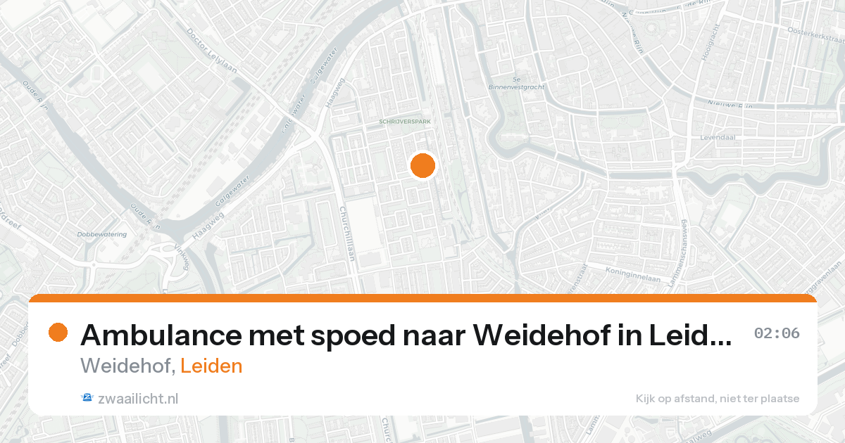 Ambulance met spoed naar Weidehof in Leiden — 21 aug 2026