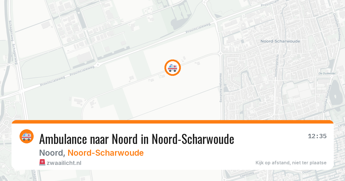 Ambulance naar Noord in Noord-Scharwoude — 11 aug 2026