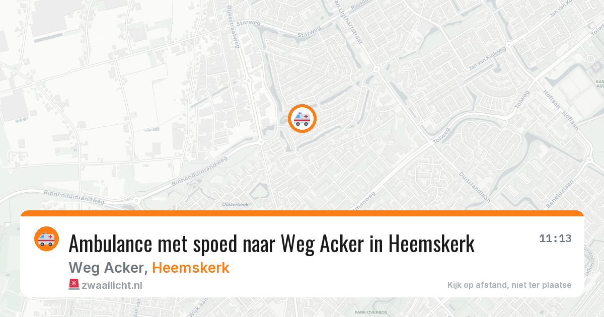 Ambulance met spoed naar Weg Acker in Heemskerk — 21 jul 2026