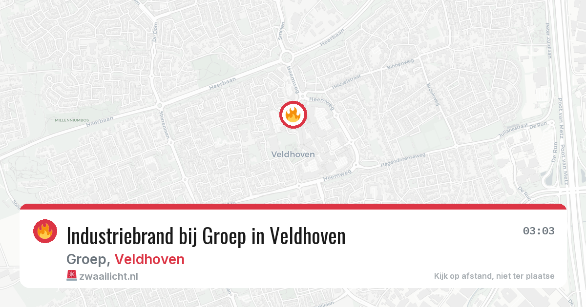 Industriebrand bij Groep in Veldhoven — 14 jul 2026
