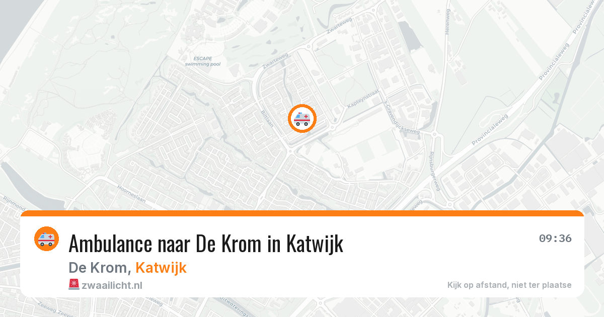 Ambulance naar De Krom in Katwijk — 28 jul 2026