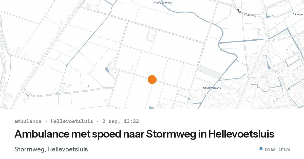 Ambulance met spoed naar Stormweg in Hellevoetsluis — 2 sep 2026