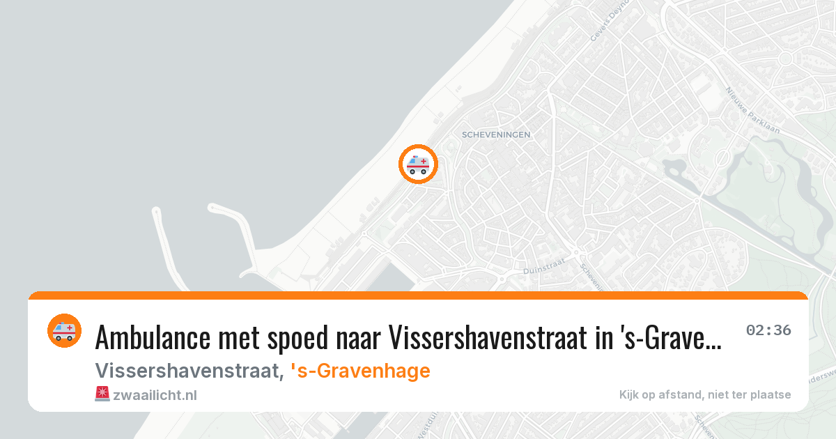 Ambulance met spoed naar Vissershavenstraat in 's-Gravenhage — 7 jul 2026