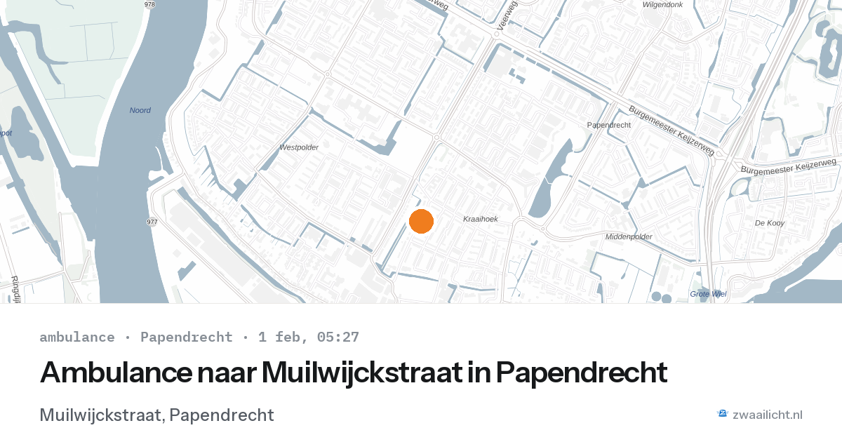 Ambulance naar Muilwijckstraat in Papendrecht — 1 feb 2026