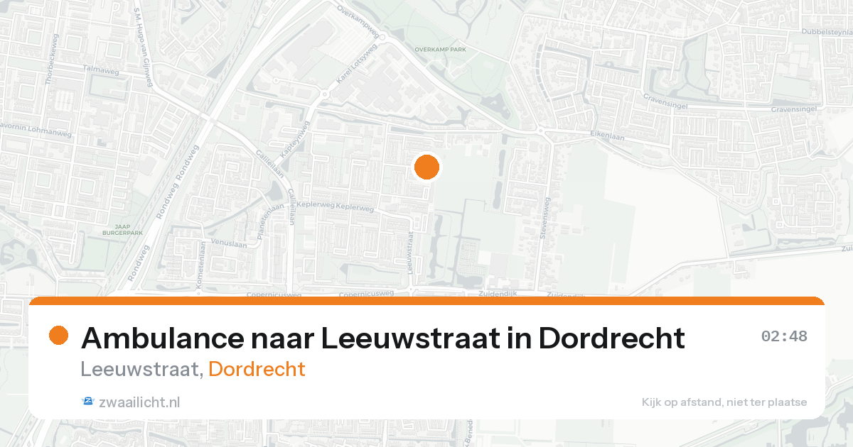 Ambulance naar Leeuwstraat in Dordrecht — 8 feb 2026