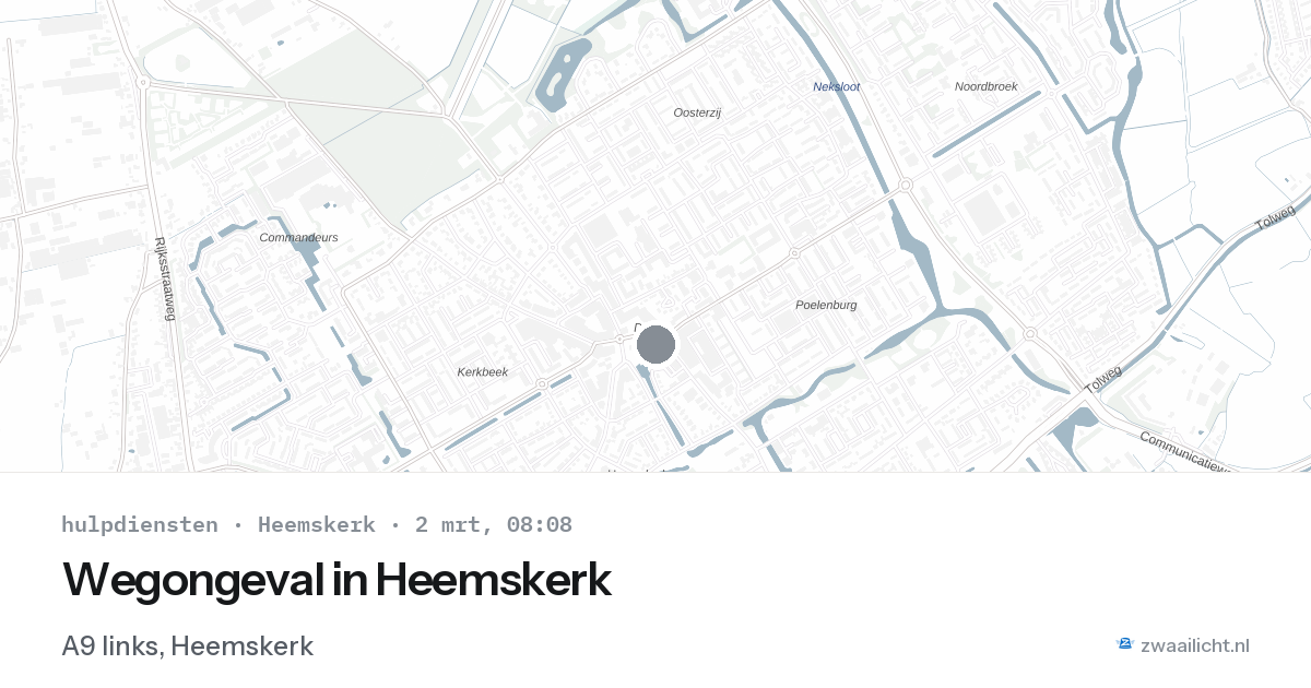 Wegongeval in Heemskerk — 2 mrt 2026