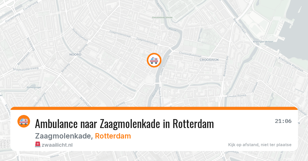 Ambulance naar Zaagmolenkade in Rotterdam — 7 jun 2026