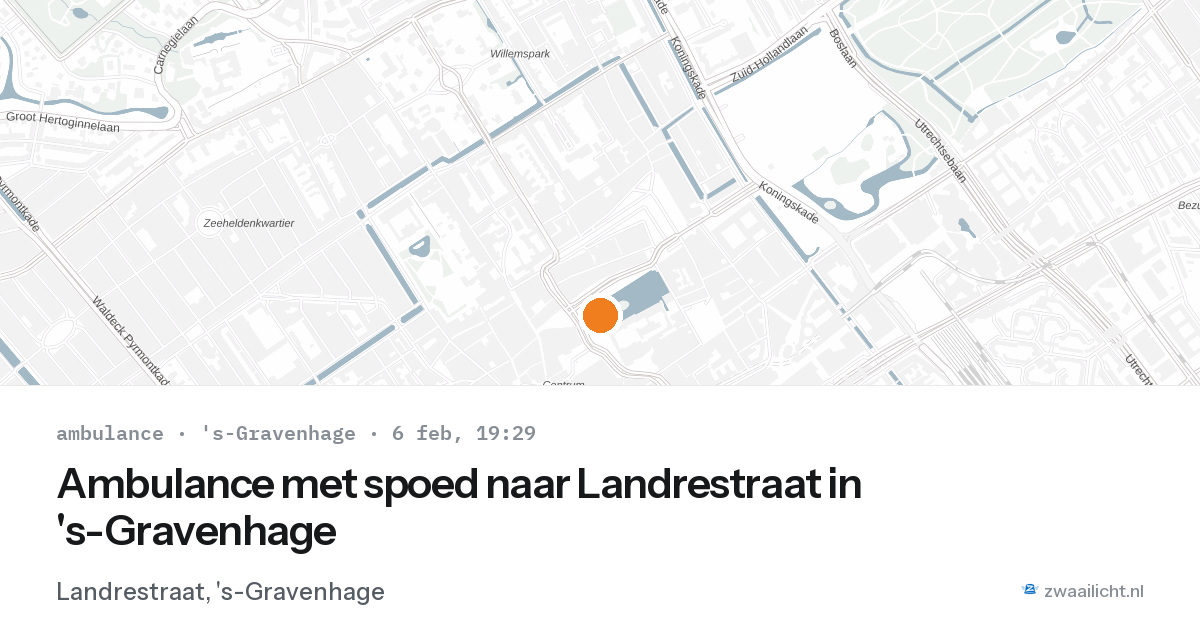 Ambulance met spoed naar Landrestraat in 's-Gravenhage — 6 feb 2026
