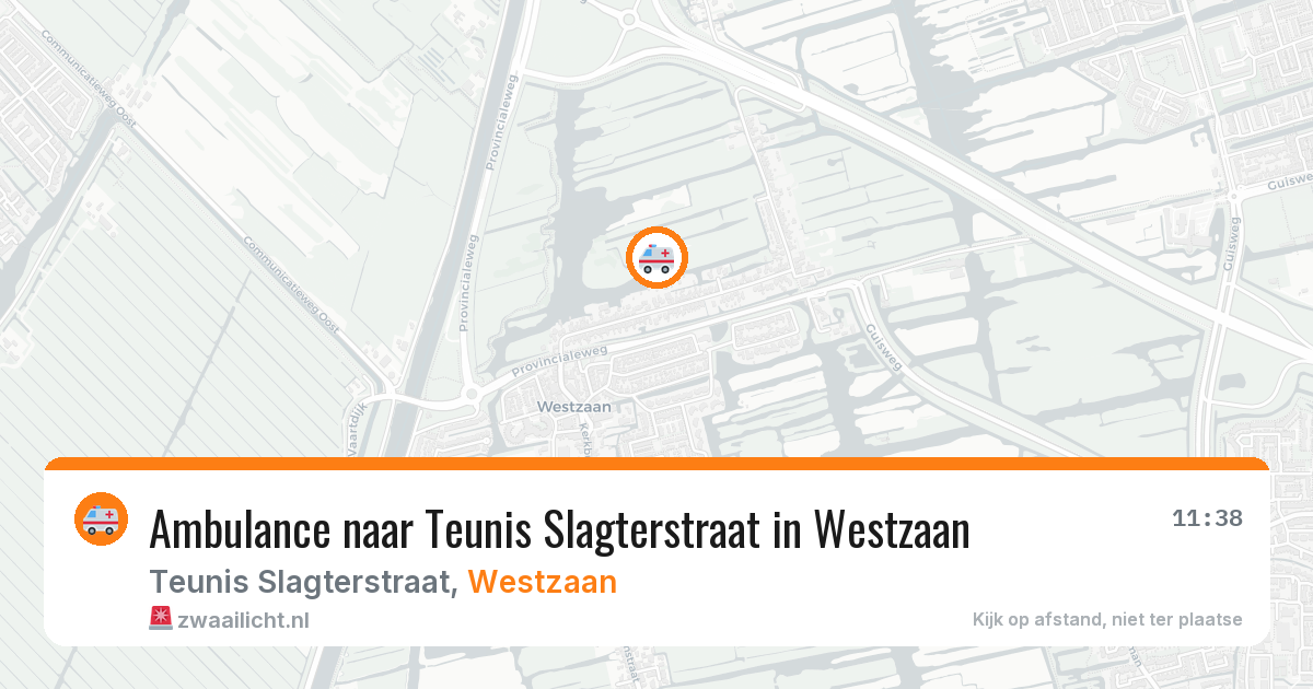 Ambulance naar Teunis Slagterstraat in Westzaan — 5 jun 2026