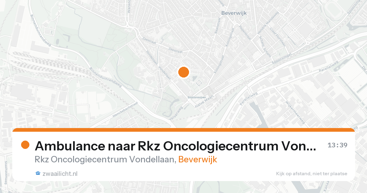 Ambulance naar Rkz Oncologiecentrum Vondellaan in Beverwijk — 30 jan 2026