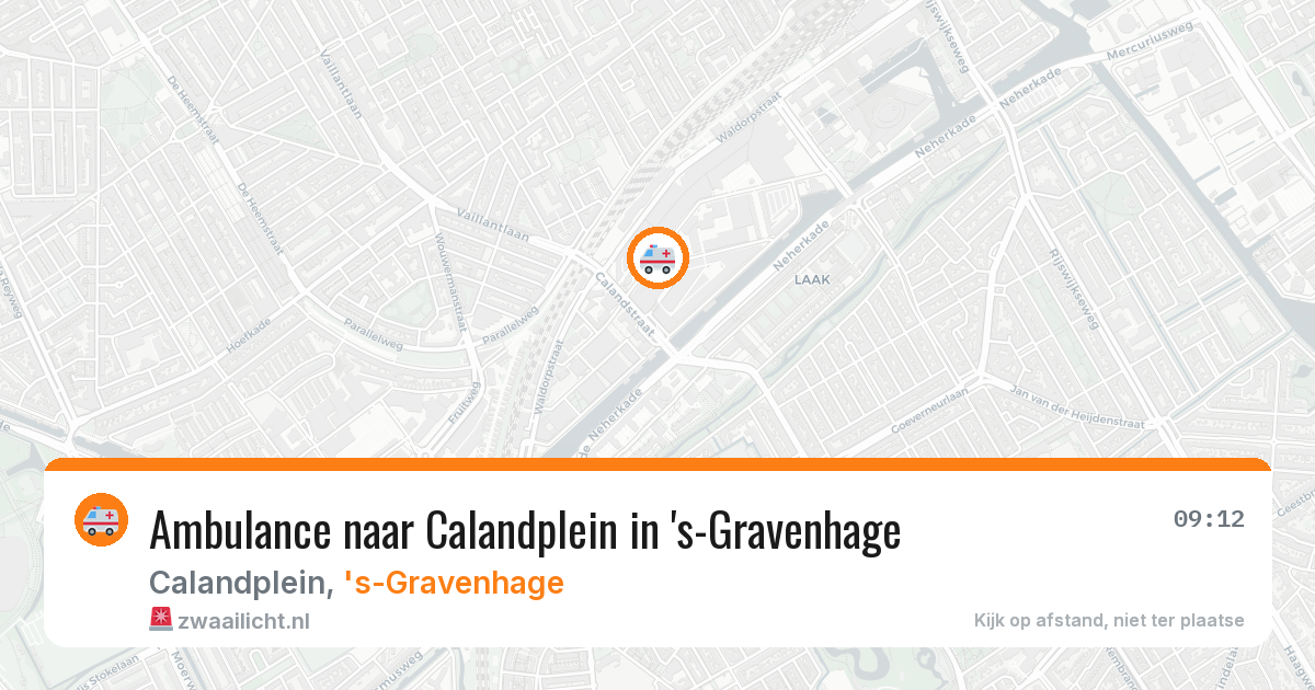 Ambulance naar Calandplein in 's-Gravenhage — 16 jul 2026