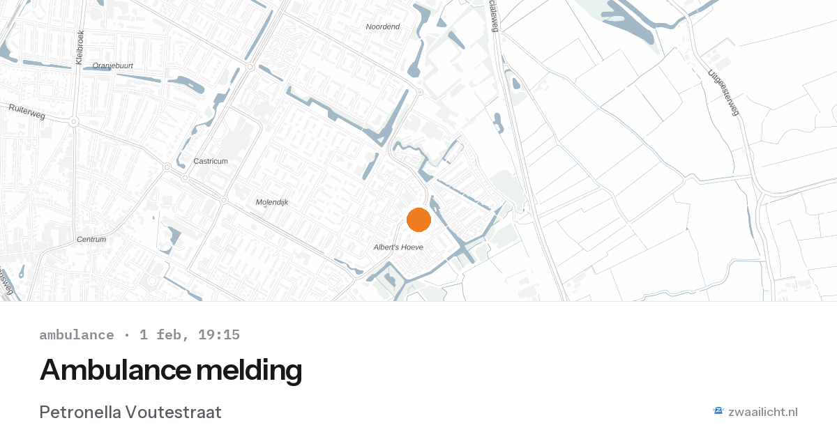 Ambulance melding — 1 feb 2026