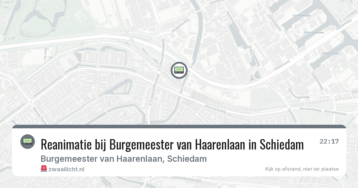 Reanimatie bij Burgemeester van Haarenlaan in Schiedam — 28 jun 2026