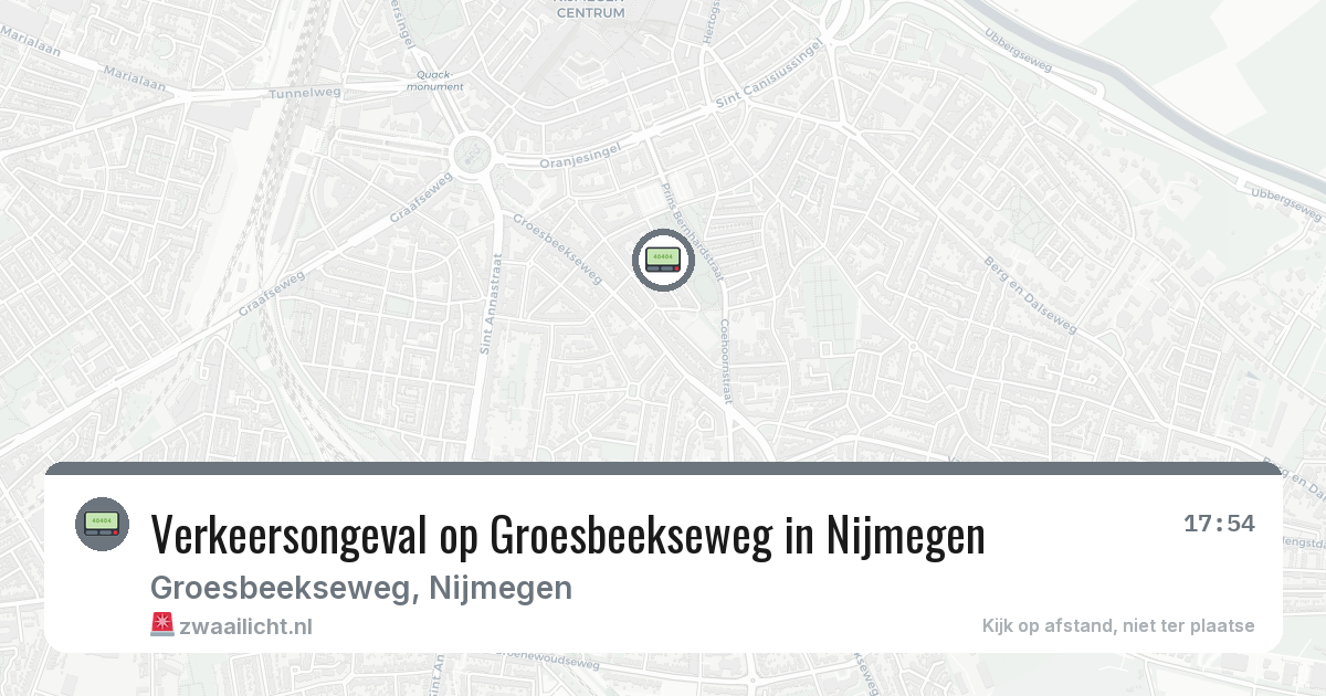 Verkeersongeval op Groesbeekseweg in Nijmegen — 9 mei 2026