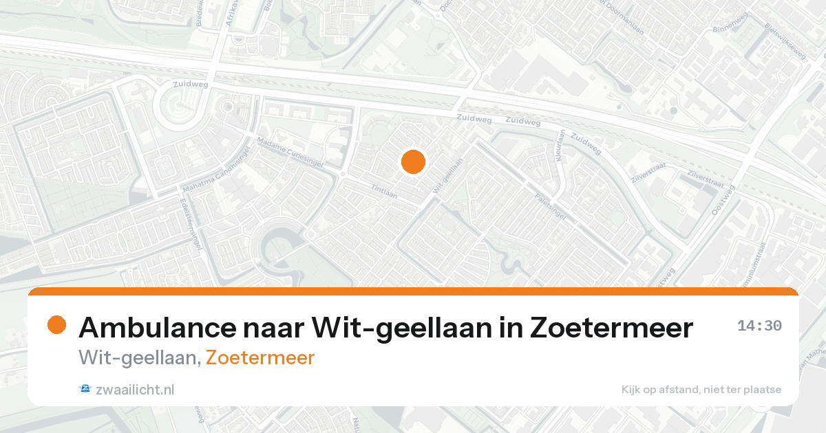 Ambulance naar Wit-geellaan in Zoetermeer — 18 aug 2026