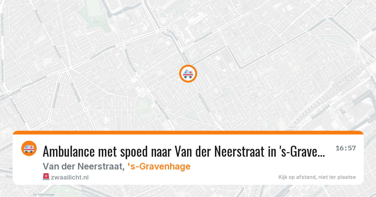 Ambulance met spoed naar Van der Neerstraat in 's-Gravenhage — 11 aug 2026