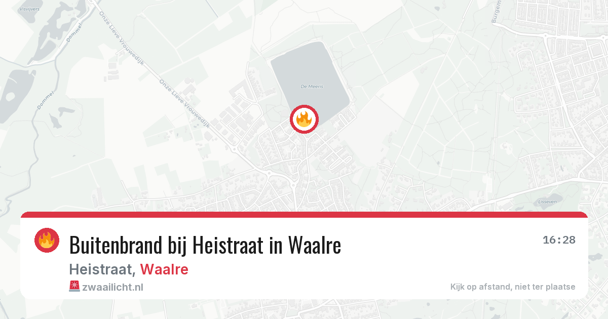 Buitenbrand bij Heistraat in Waalre — 26 mei 2026