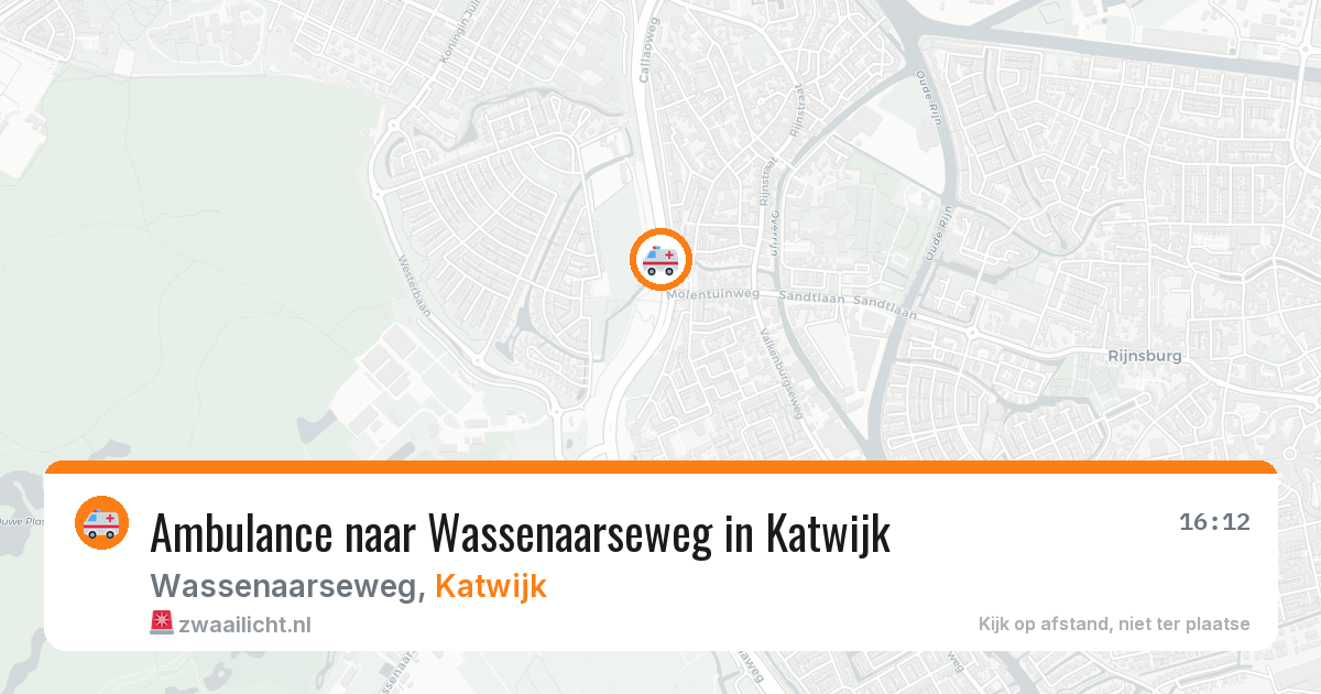 Ambulance naar Wassenaarseweg in Katwijk — 8 mei 2026
