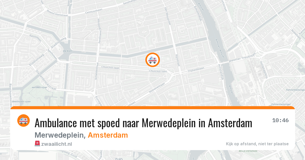 Ambulance met spoed naar Merwedeplein in Amsterdam — 29 mei 2026