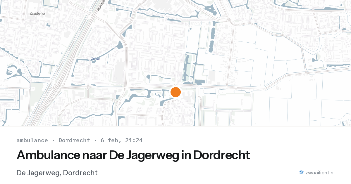 Ambulance naar De Jagerweg in Dordrecht — 6 feb 2026