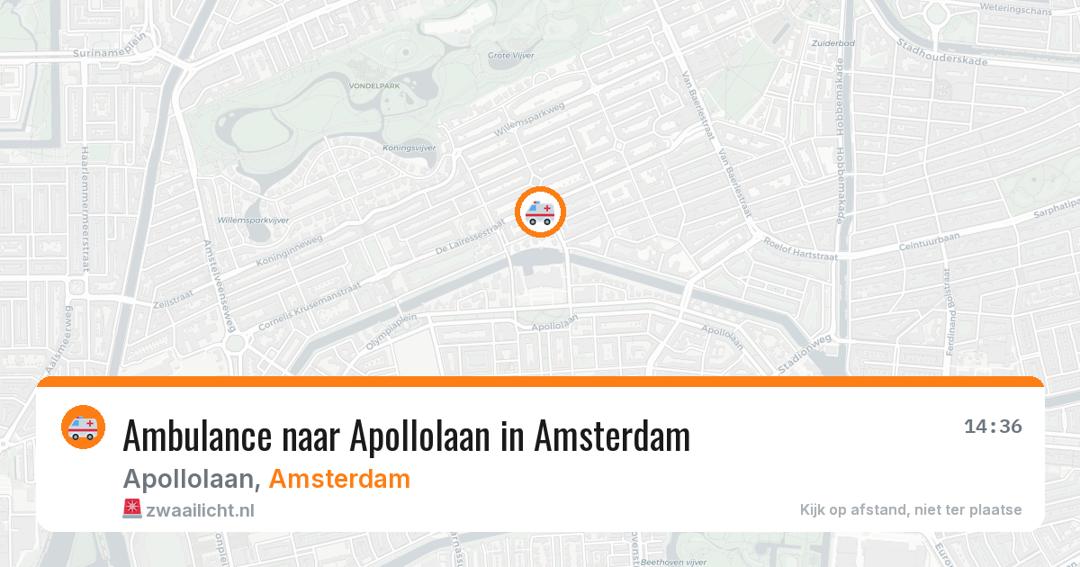 Ambulance naar Apollolaan in Amsterdam — 25 mei 2026